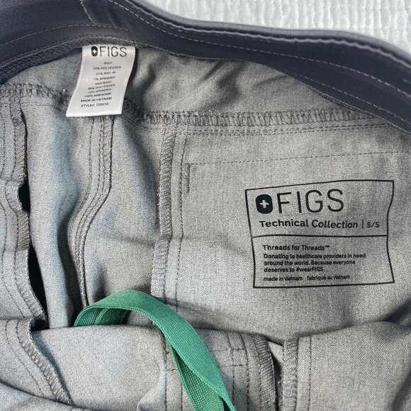 Figs Technical Collection Cargo Scrub Pants Straight Leg Gray SZ S Pockets - Picture 8 of 9